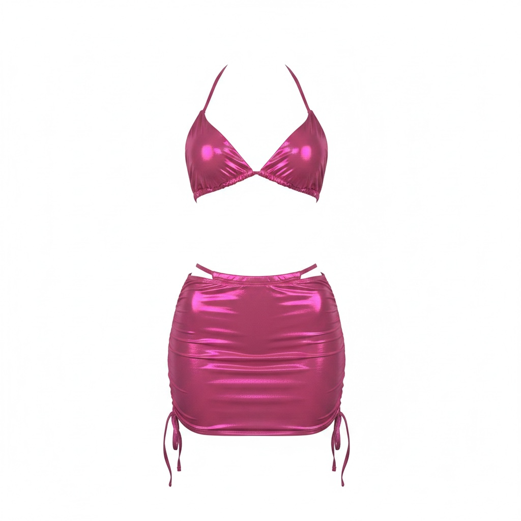 Karol Metallic 3 Piece Swim Set
